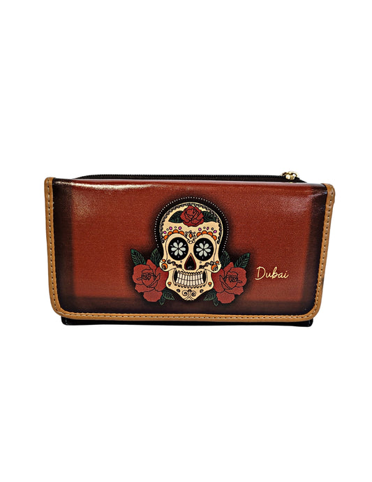 Handmade faux leather wallet from Oaxaca Mexico artesanal