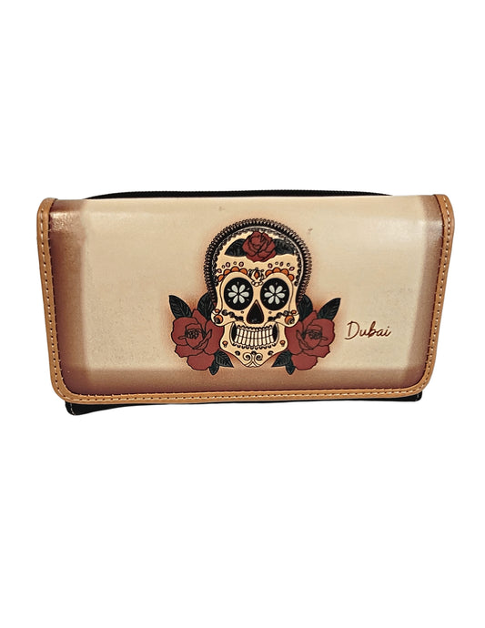 Handmade faux leather wallet from Oaxaca Mexico artesanal