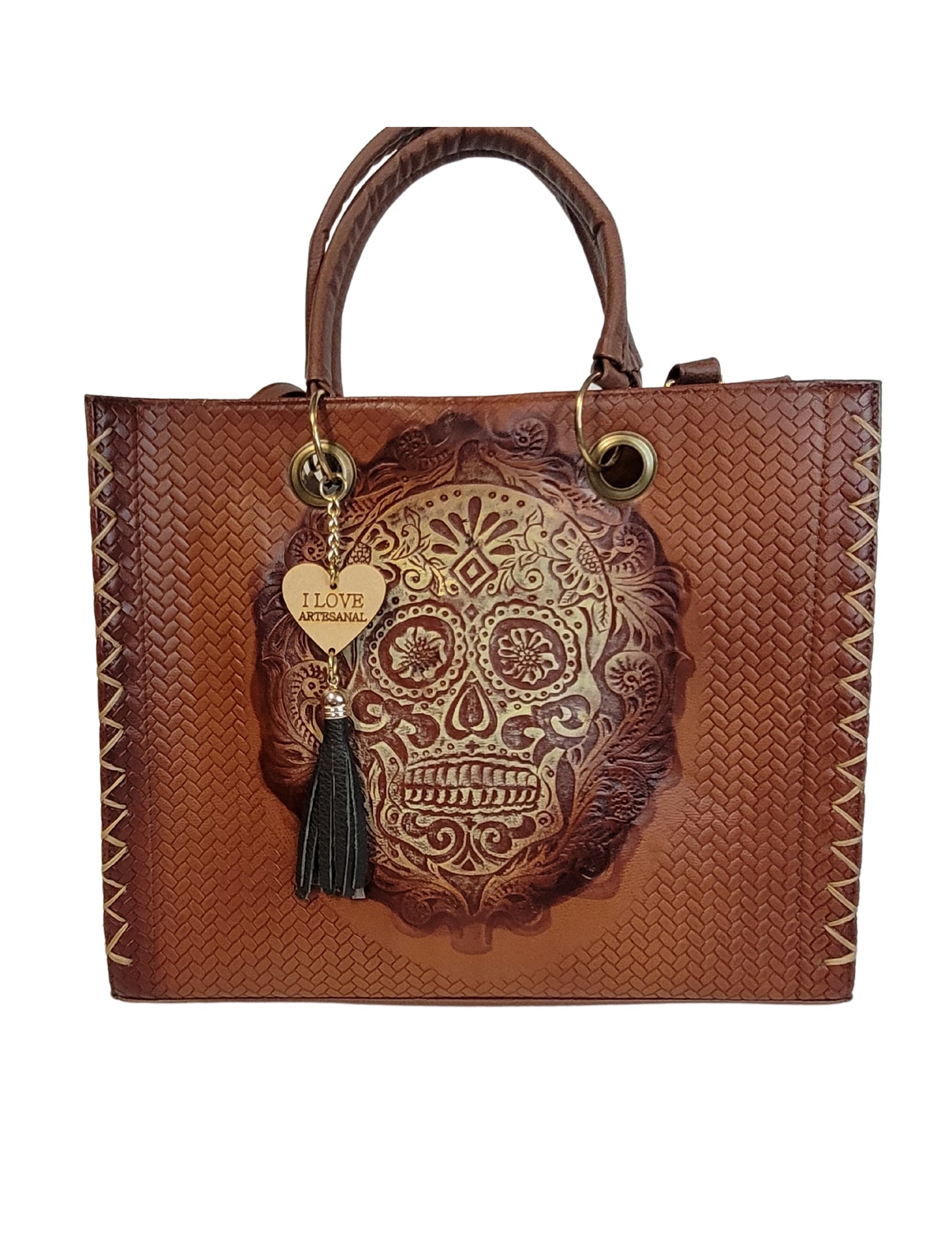 Handmade leather purse from Oaxaca Mexico