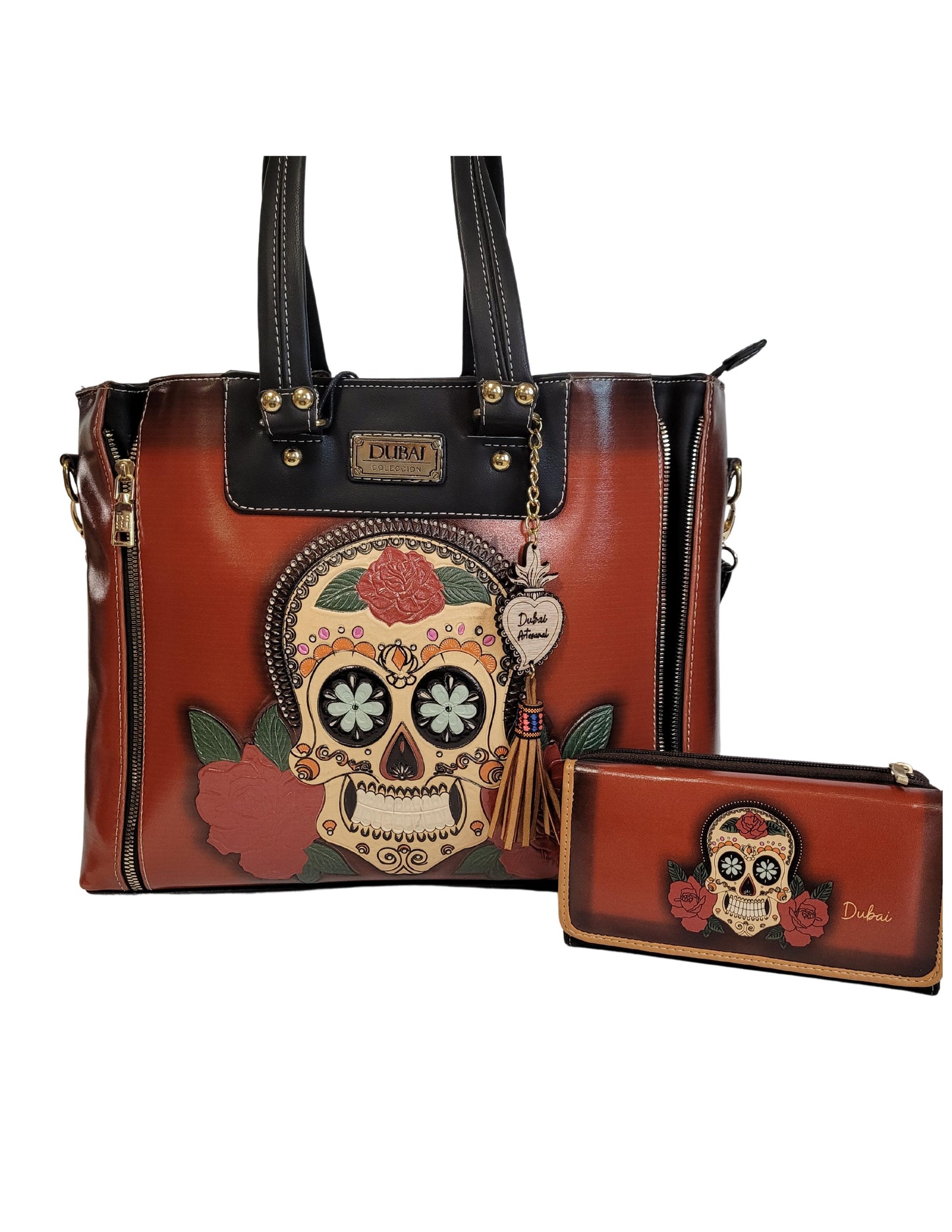 Handmade faux leather purse from Oaxaca Mexico artesanal
