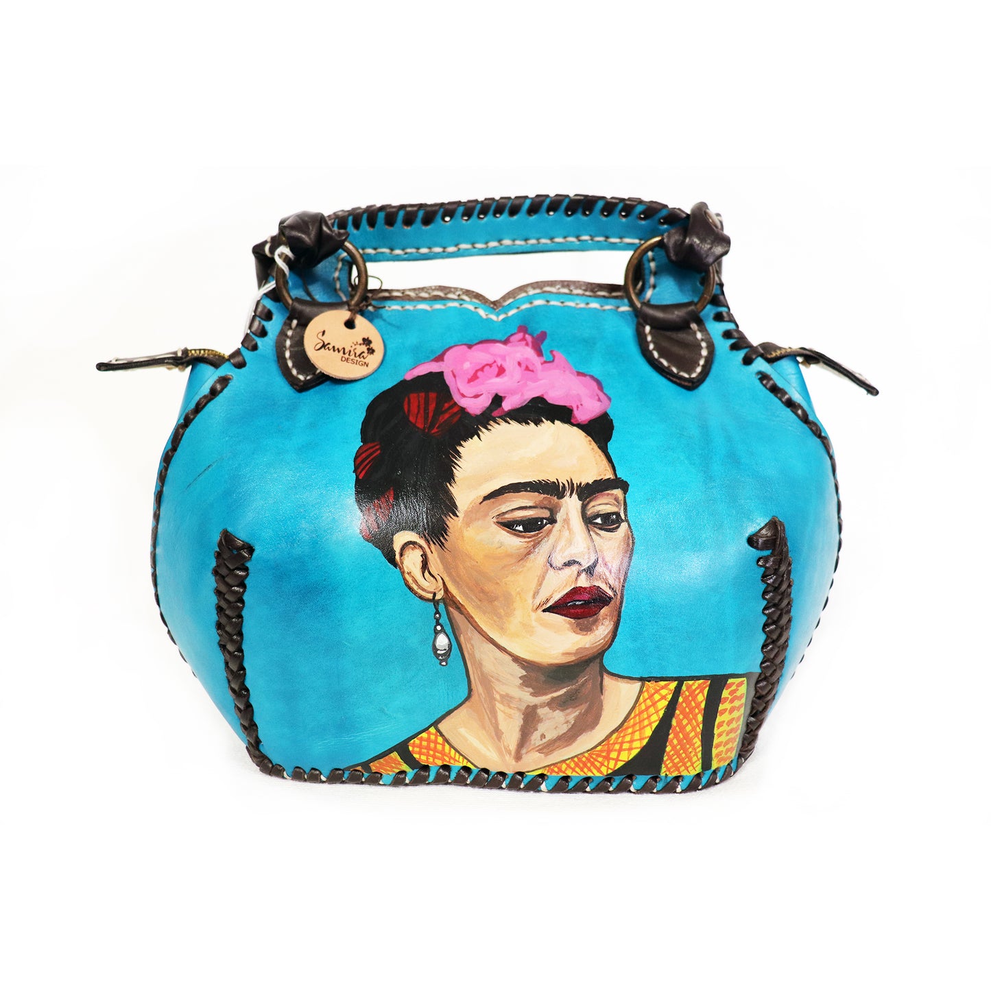 Frida Kahlo - Side Portrait Blue Handbag and Clutch set